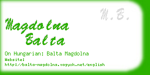 magdolna balta business card